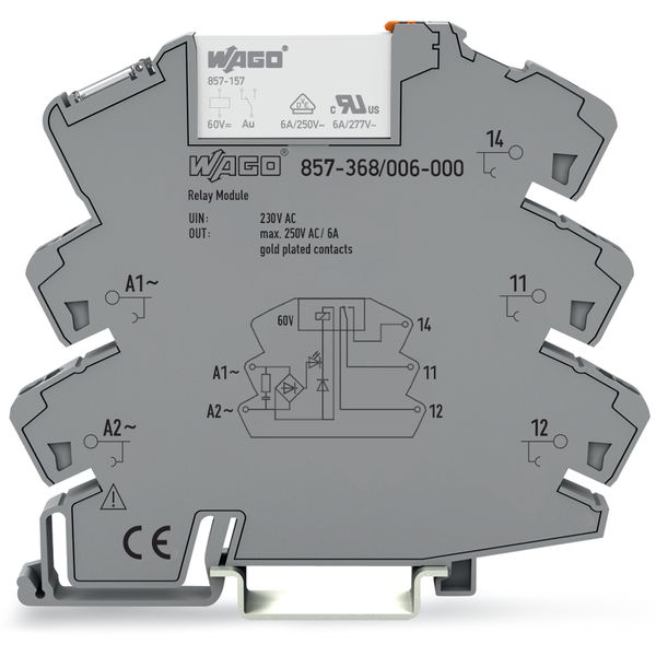 857-368/006-000 Relay module; Nominal input voltage: 230 VAC; 1 changeover contact image 2