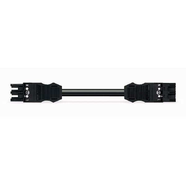 pre-assembled interconnecting cable;Eca;Socket/plug;black image 1