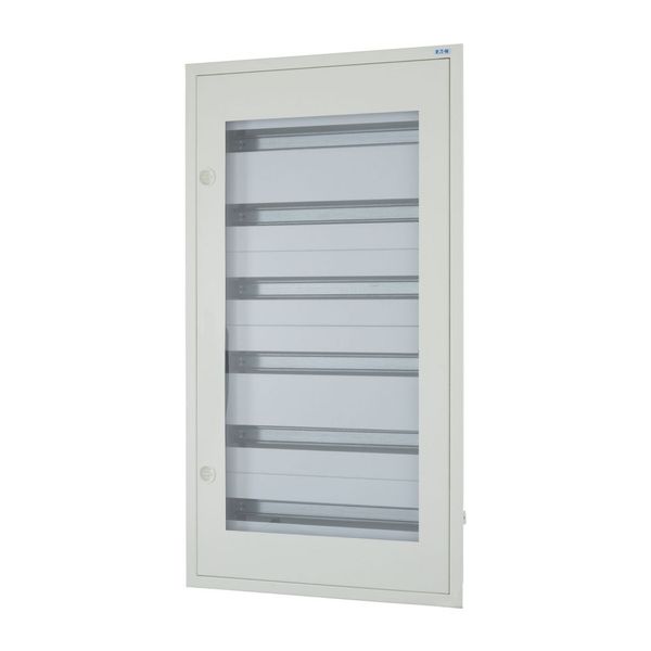 Complete flush-mounted flat distribution board with window, grey, 24 SU per row, 6 rows, type C image 4