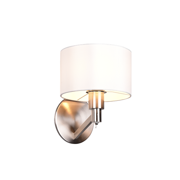Cassio wall lamp E27 brushed steel image 1