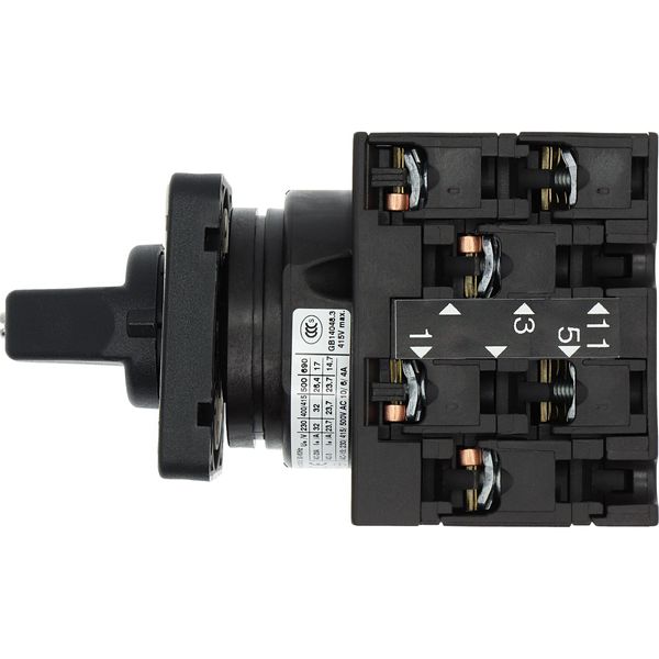 Reversing switches, T3, 32 A, flush mounting, 3 contact unit(s), Contacts: 6, 45 °, maintained, With 0 (Off) position, 2-0-1, SOND 29, Design number 2 image 12