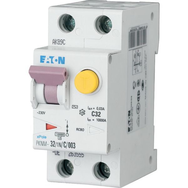 RCD/MCB combination, 32 A, 30 mA, MCB trip characteristic: B, 1p+N, RCD trip characteristic: A image 14