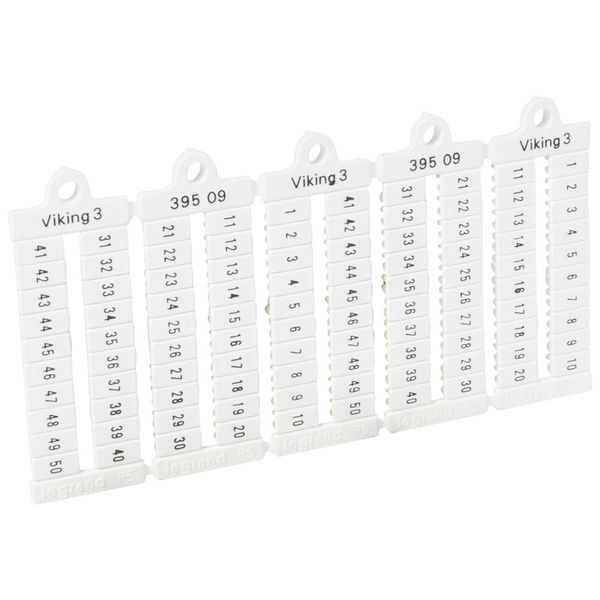 Marker label sheet Viking 3 - horizontal - pitch 5 mm - number from 1 to 50 image 2