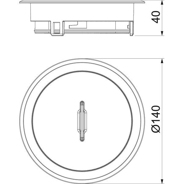 GES R2T Cr Floor socket with tube image 2