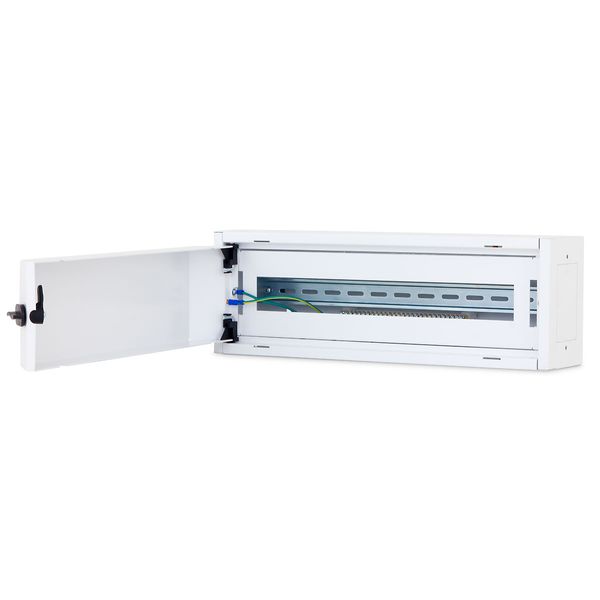 Power distribution Homecabinet, 1-row, 22 modules, RAL9003 image 1