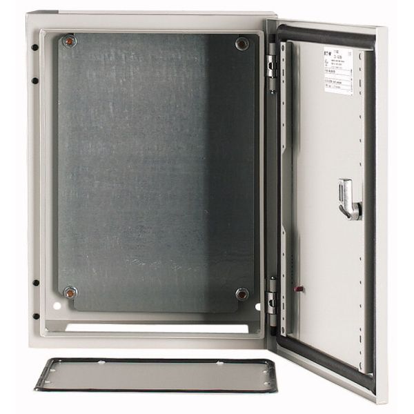 Wall enclosure with mounting plate, HxWxD=400x300x200mm image 1