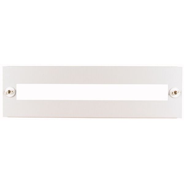 Front plate for HxW=150x600mm, with 45 mm device cutout, white image 1