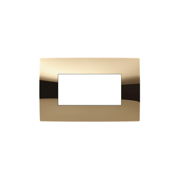 frame, 4 modules, Glossy GOLD 1gang Gold - Chiara image 1