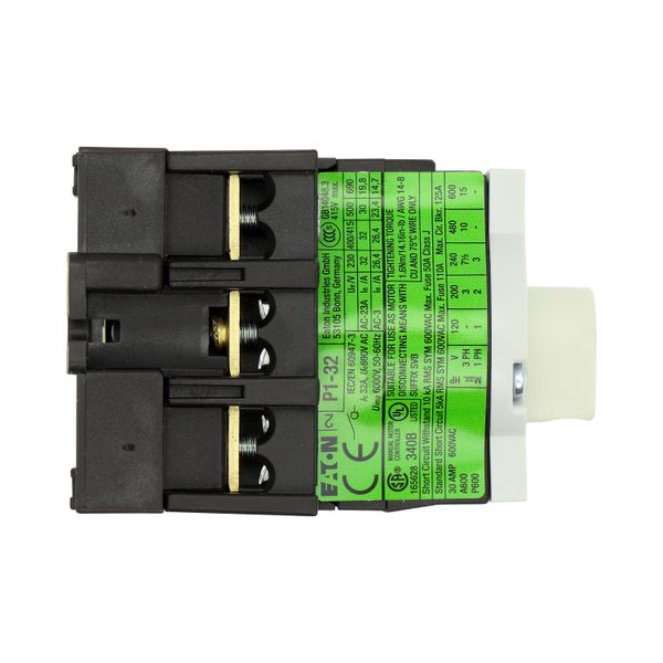Main switch, P1, 32 A, rear mounting, 3 pole image 19