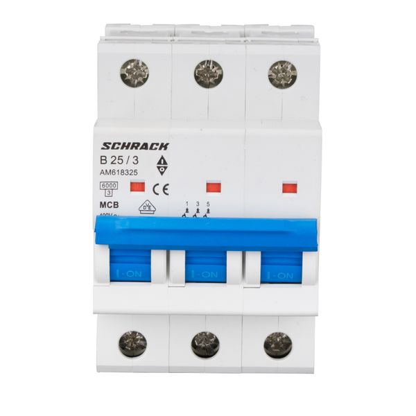 Miniature Circuit Breaker (MCB) AMPARO 6kA, B 25A, 3-pole image 5