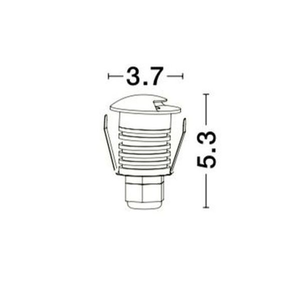 White Aluminium LED 1 Watt 11,4Lm 3 Volt 50Hz 3000K IP67 D: 3.7 H: 5.3 cm Cut Out: 3.2 cm image 1