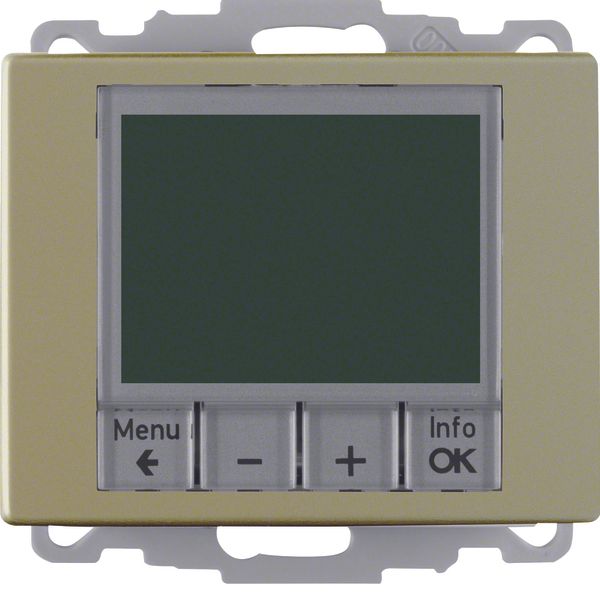 Thermostat, NO contact, centre plate, time-controlled, arsys, light br image 1