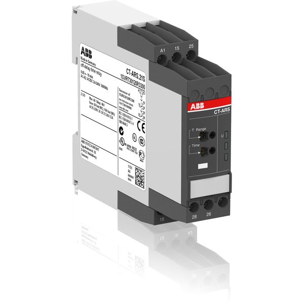 CT-ARS.21S Time relay, true OFF-delay 2c/o, 24-240VAC/DC image 1