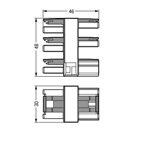 5-way distribution connector 3-pole Cod. A black image 3