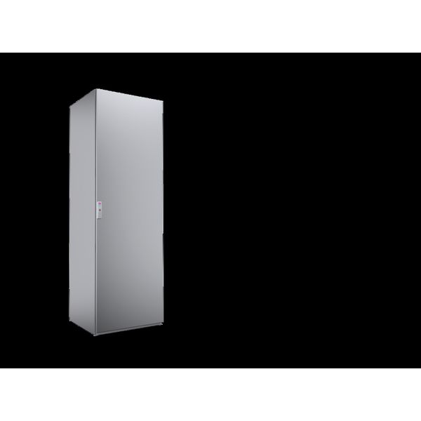 Free-standing enclosure system, 600x1800x500 mm, Stainless Steel, mounting plate image 1