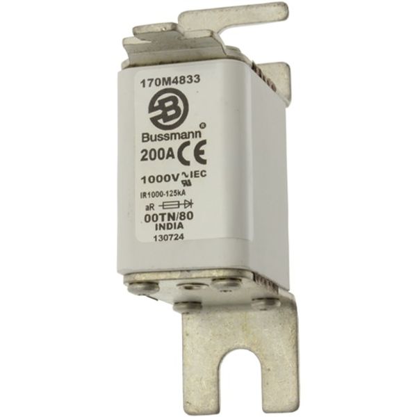 Fuse-link, high speed, 250 A, AC 1000 V, size 00, 30 x 47 x 98 mm, aR, DIN, IEC, single indicator image 3