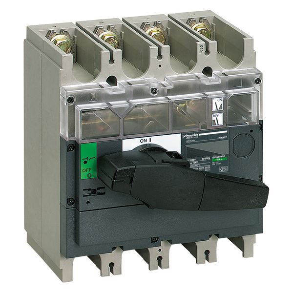 switch disconnector, Compact INV320, visible break, 320 A, standard version with black rotary handle, 4 poles image 1