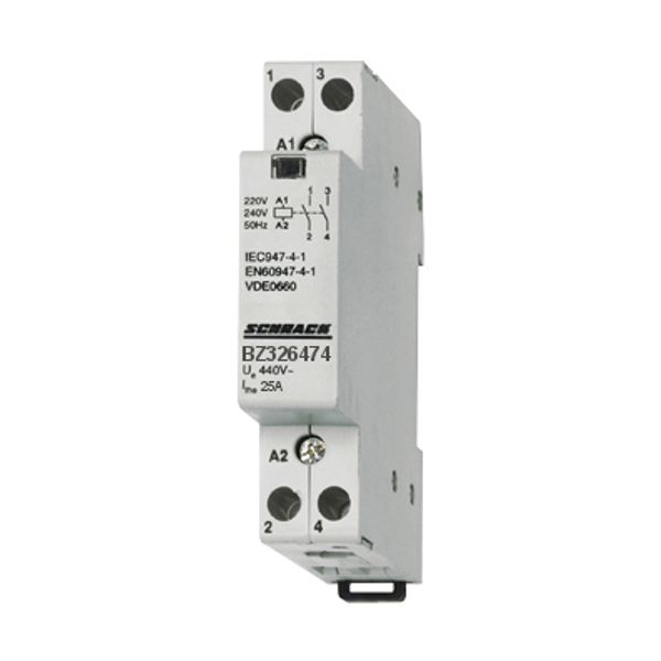 Modular contactor 25A, 2 NO, 24VAC, 1MW image 1