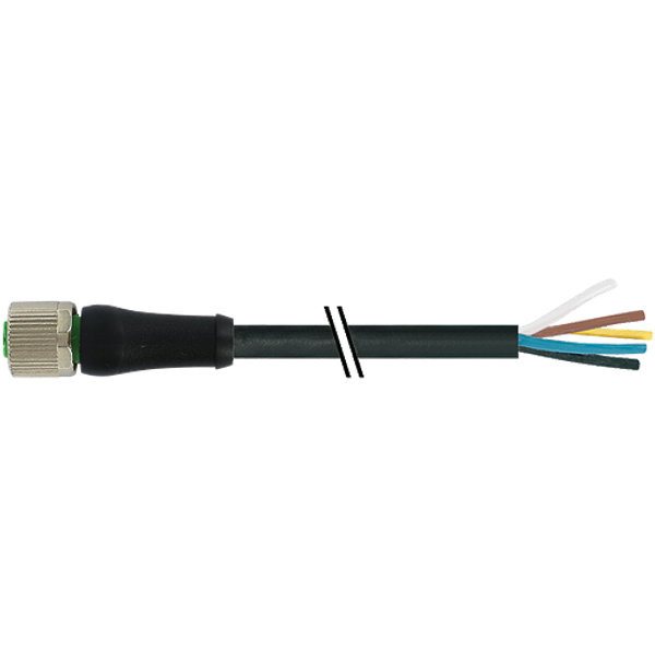 M12 Power S fem. 0° with cable TPE 4x14AWG bk , TC-ER, IEC-PE 1.5m image 1