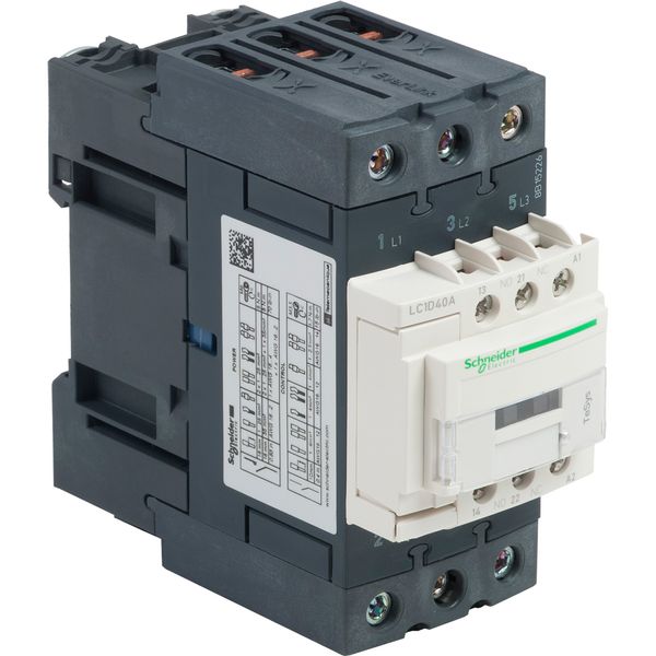 TeSys Deca contactor - 3P(3 NO) - AC-3/AC-3e - = 440 V 40 A - 24 V AC 50/60 Hz coil image 1