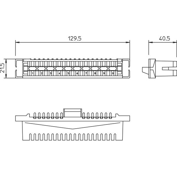 LSA-A-LEI Attaching strip 10 double wires for LSA Plus 40-polig image 2