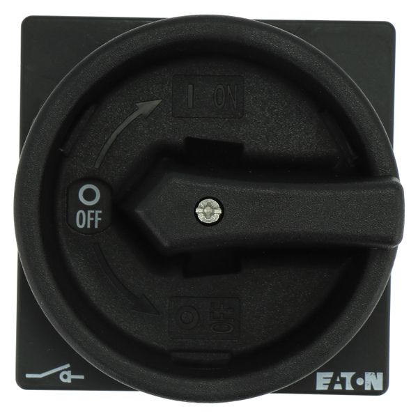 Main switch, P1, 40 A, rear mounting, 3 pole + N, 1 N/O, 1 N/C, STOP function, With black rotary handle and locking ring, Lockable in the 0 (Off) posi image 8