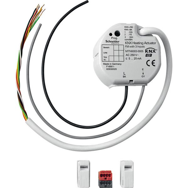 KNX VERWARM.ACTOR 25MA INB.+3 BIN.ING. image 1