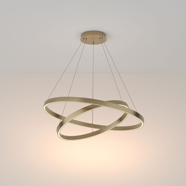Modern Rim Pendant lamp Brass image 1