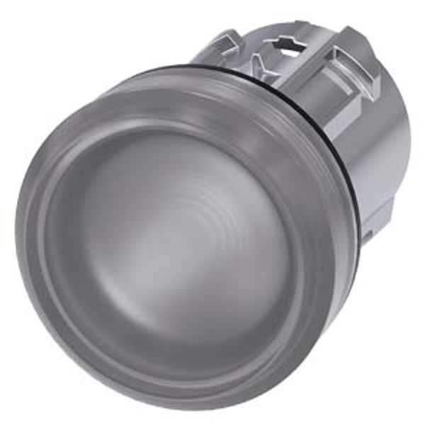 Indicator light, 22 mm, round, metal, shiny, clear, lens, smooth, with laser  3SU1051-6AA70-0AA0-Z Y10 image 1