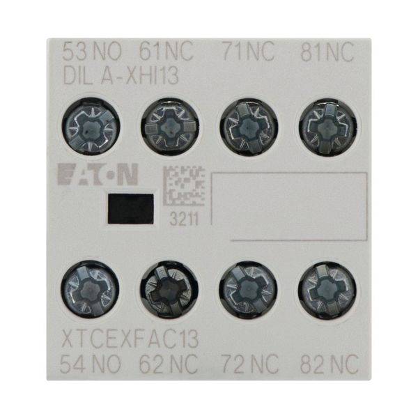 Auxiliary contact module, 4 pole, Ith= 16 A, 1 N/O, 3 NC, Front fixing, Screw terminals, DILA, DILM7 - DILM38 image 12