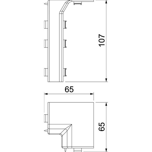 RD IE40105 cws Internal corner RAUDUO 40x105 9001 image 2