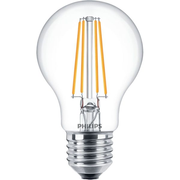 LED Bulb Filament E27 7W A60 2700K 806lm 6x1 CL image 1