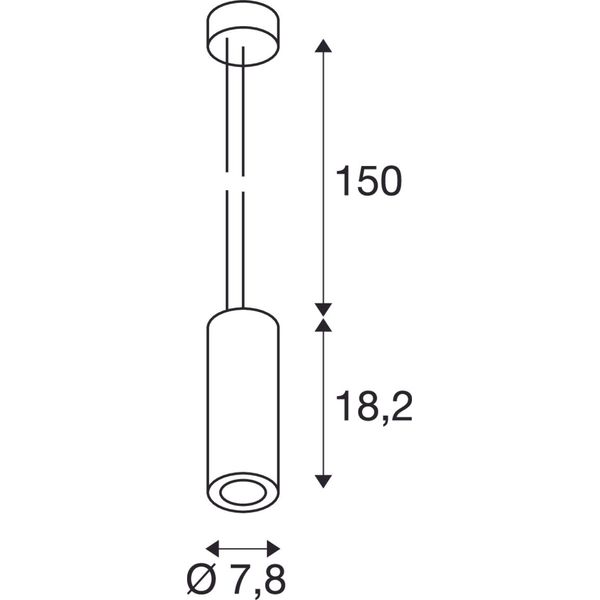 SUPROS 78 pendant, round, white, 3000K, 60ø lens image 2