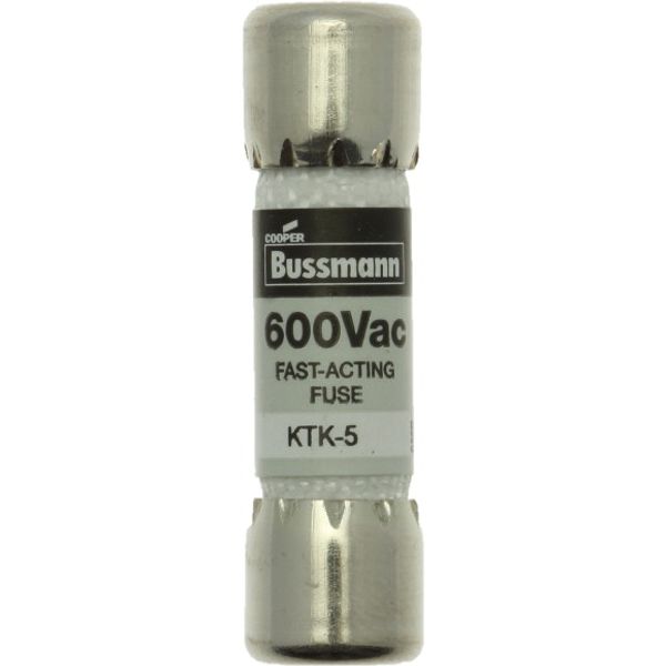 Fuse-link, low voltage, 5 A, AC 600 V, 10 x 38 mm, supplemental, UL, CSA, fast-acting image 2