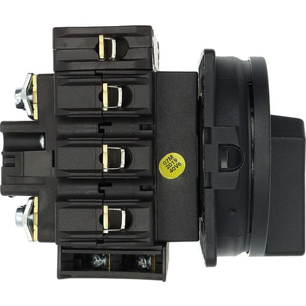 Main switch, P3, 100 A, flush mounting, 3 pole + N, 1 N/O, 1 N/C, STOP function, With black rotary handle and locking ring, Lockable in the 0 (Off) po image 22