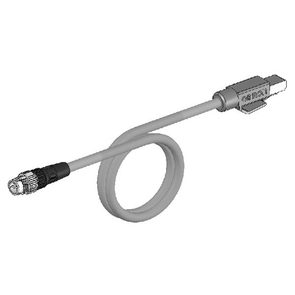 Ethernet Cat.5 cable, PVC, M12 straight plug / RJ45 plug, 0.3 m image 4