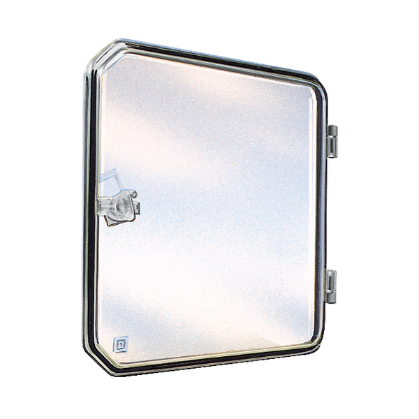 Plastic window with hinged transparent cover, L78xW200xD25mm. image 3