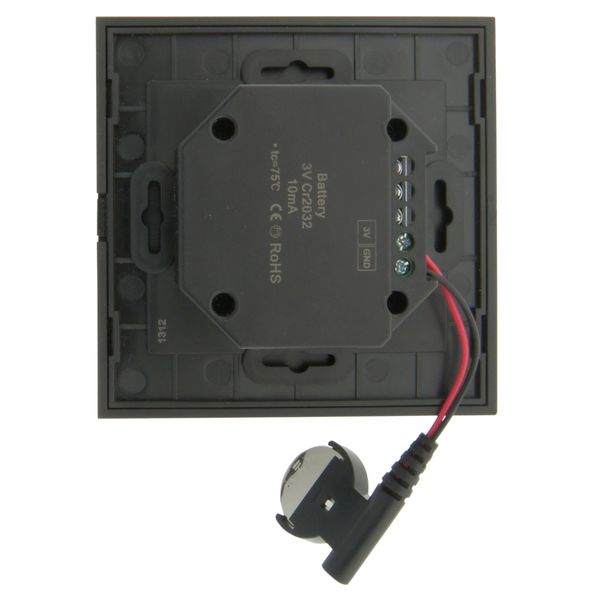 LED RF Controller Mono - wall transmitter black image 1