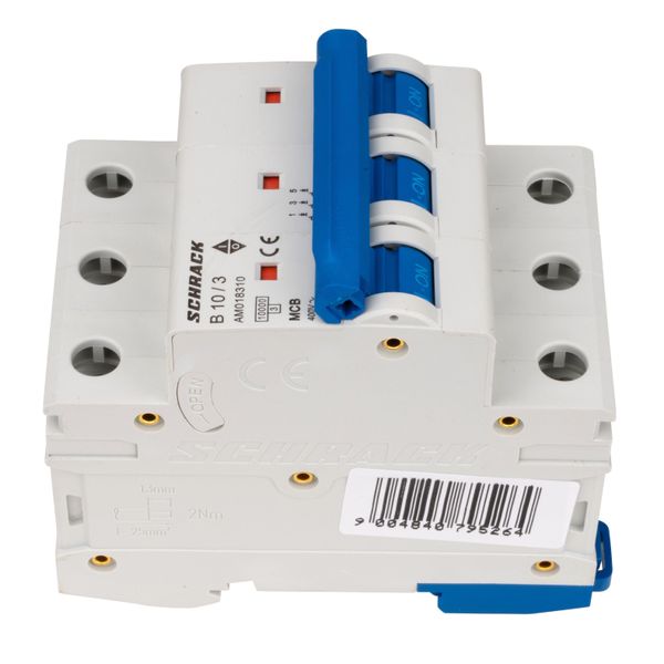 Miniature Circuit Breaker (MCB) AMPARO 10kA, B 10A, 3-pole image 3