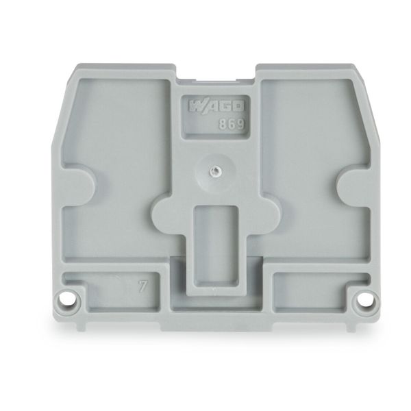 End plate for terminal blocks with snap-in mounting foot 2.5 mm thick image 1