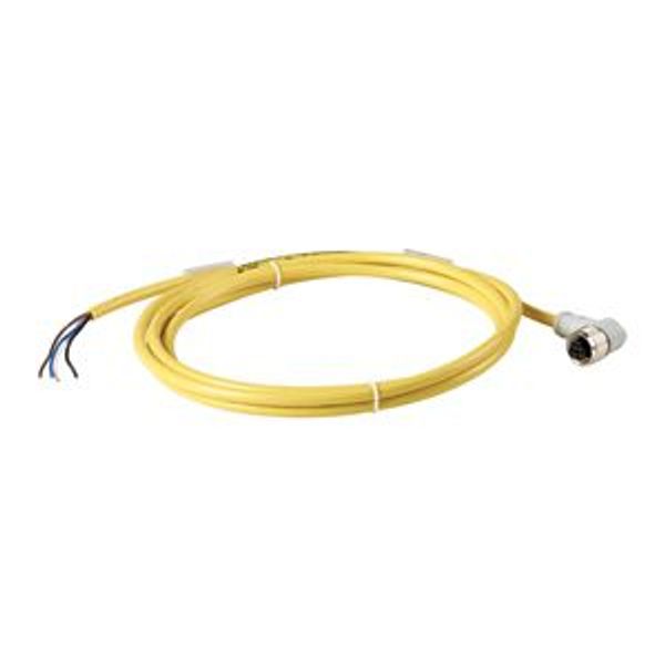 Connection cable, 4p, DC current, coupling m12 angled, open end, L=5m image 2