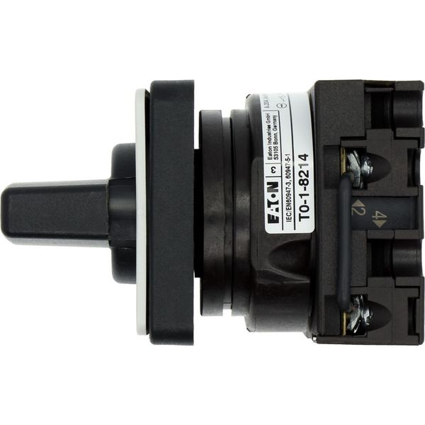 Changeoverswitches, T0, 20 A, flush mounting, 1 contact unit(s), Contacts: 2, 45 °, momentary, With 0 (Off) position, with spring-return from both dir image 10