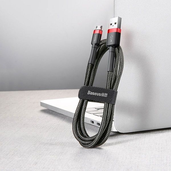 Cable USB A plug - micro USB plug 1.0m QC3.0 Cafule red+black BASEUS image 3
