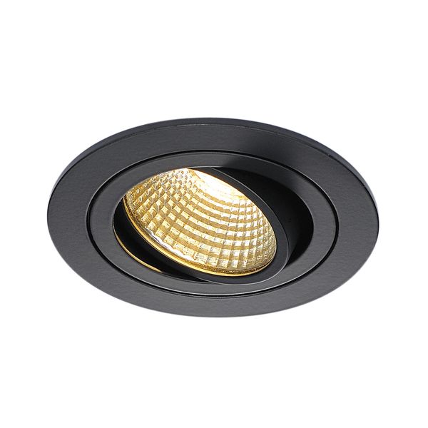 NEW TRIA DL ROUND Set Downlight, 6W, 2700K, 38ø, matt black image 1