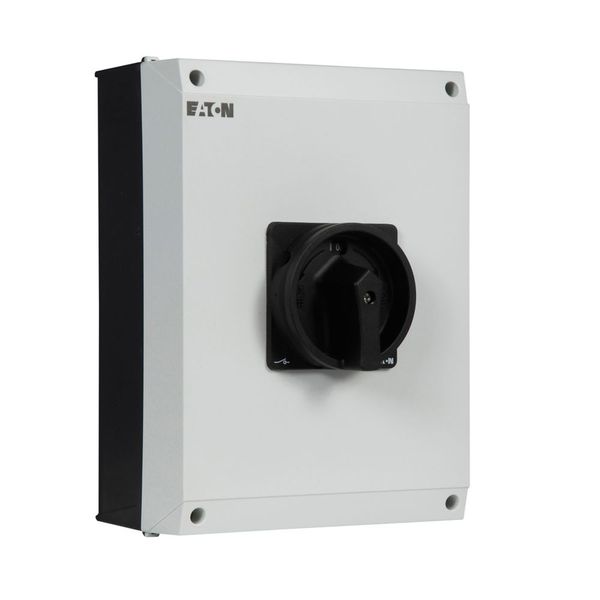 Main switch, P3, 100 A, surface mounting, 3 pole, 1 N/O, 1 N/C, STOP function, With black rotary handle and locking ring, Lockable in the 0 (Off) posi image 76