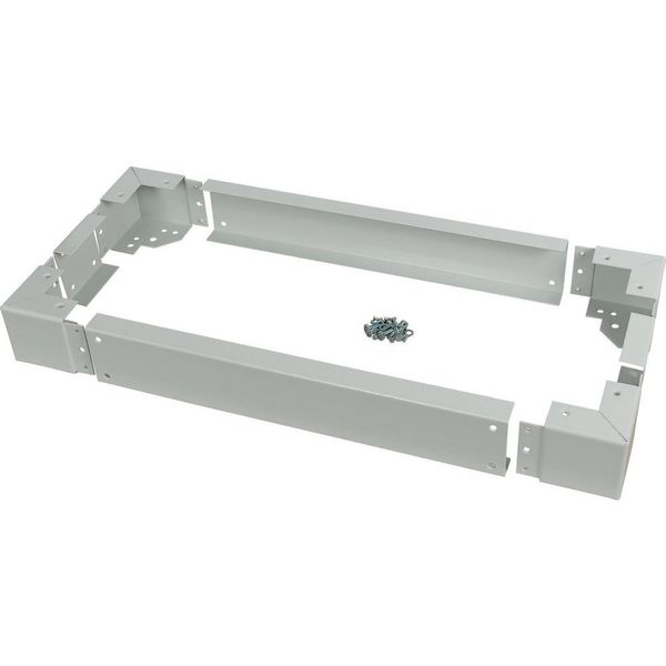 Plinth for cable connection baseframe, HxW=100x300mm, D=800mm, grey image 2