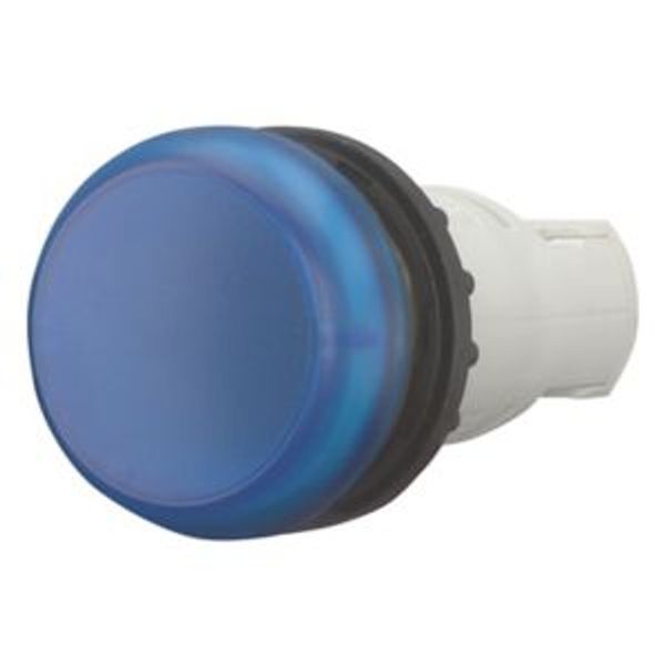 Indicator light, RMQ-Titan, Flush, without light elements, For filament bulbs, neon bulbs and LEDs up to 2.4 W, with BA 9s lamp socket, Blue image 2