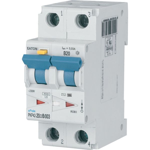 RCD/MCB combination, 20 A, 30 mA, MCB trip characteristic: B, 2p, RCD trip characteristic: AC image 3