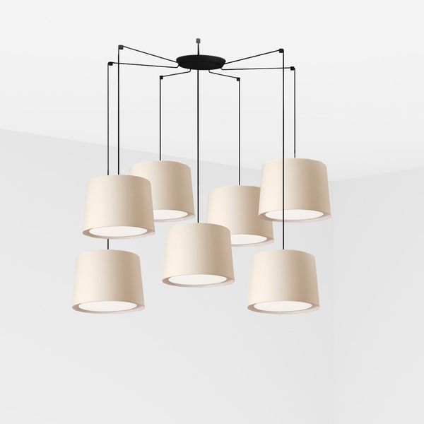 CONGA BLACK PENDANT LAMP ø500*350*ø450 BEIGE LAMPS image 1