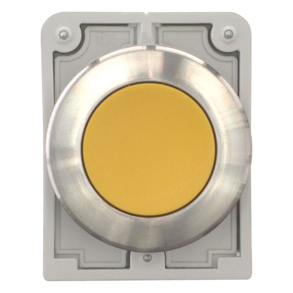 Pushbutton, RMQ-Titan, flat, momentary, yellow, blank, Front ring stainless steel image 9